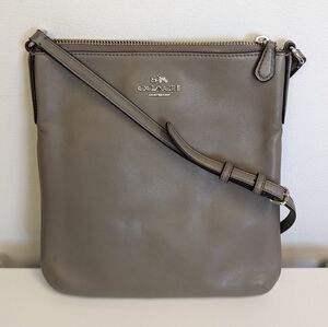 Coach Taupe Leather Crossbody Bag